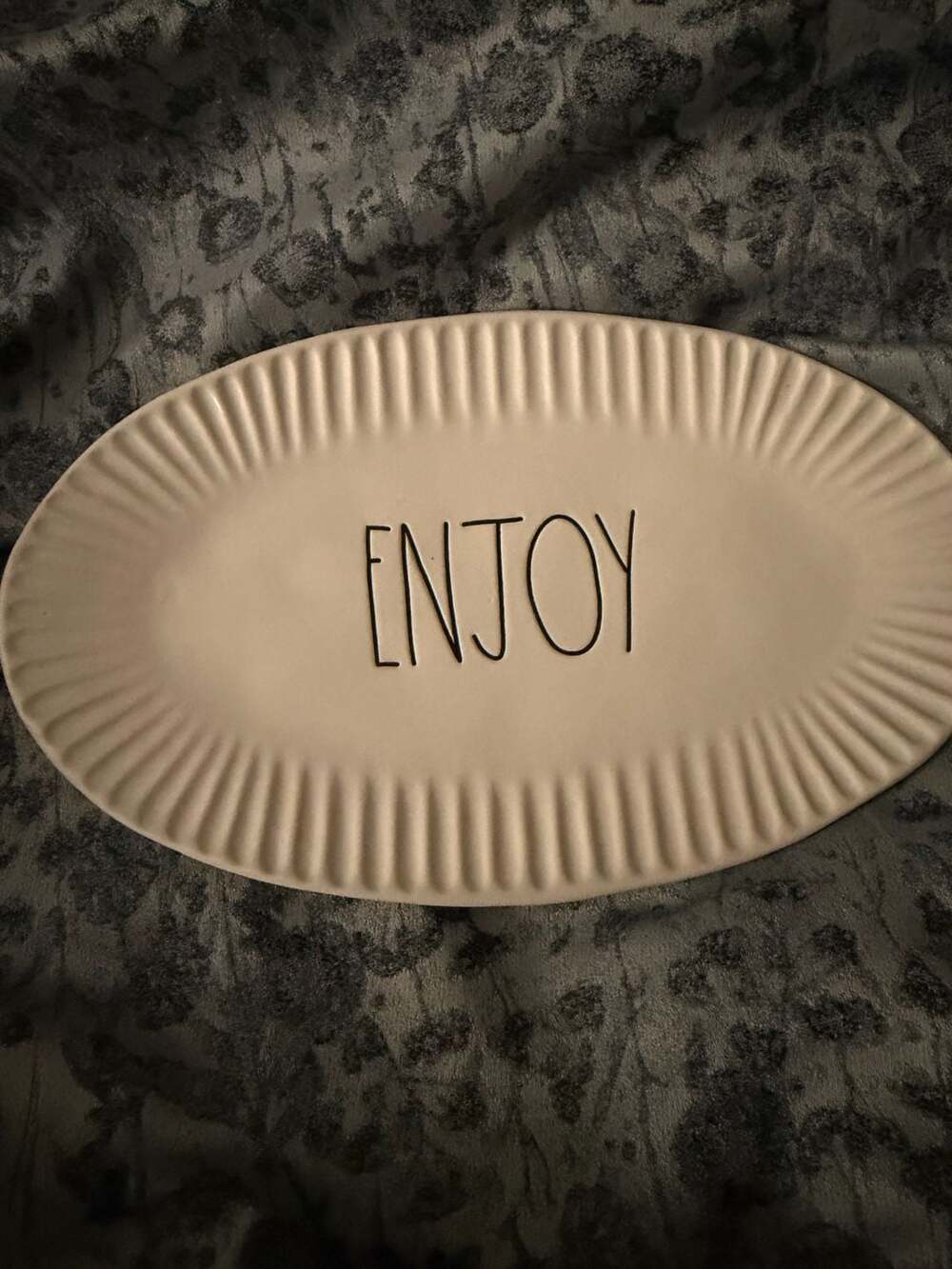 Rae Dunn ENJOY Oval Serving Platter Artisan Collection by Magenta ...